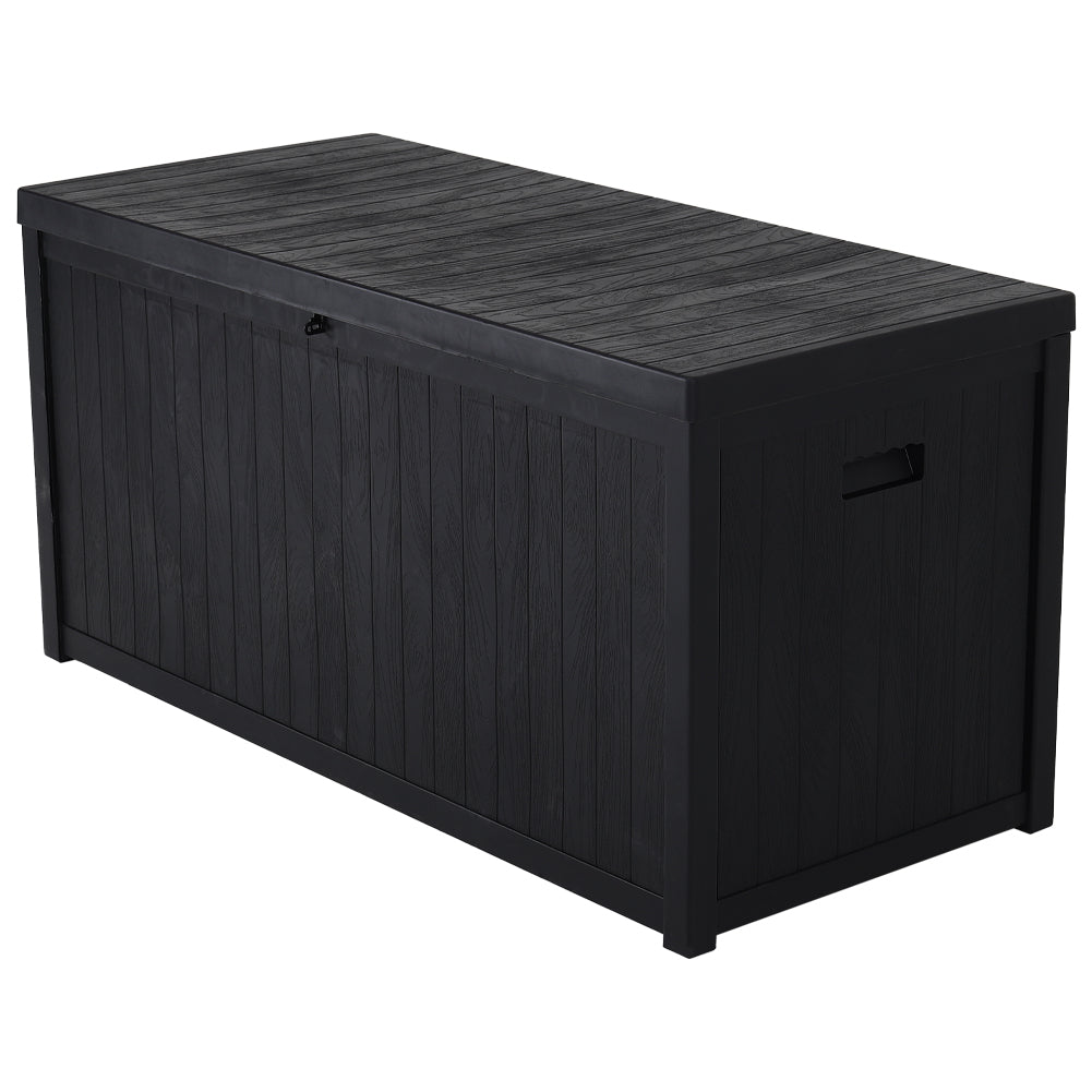 430L Black Lockable Plastic Waterproof Garden Storage Box