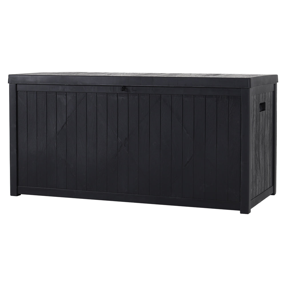430L Black Lockable Plastic Waterproof Garden Storage Box