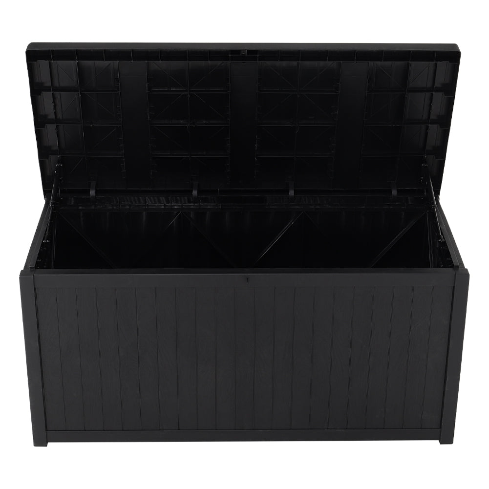 430L Black Lockable Plastic Waterproof Garden Storage Box
