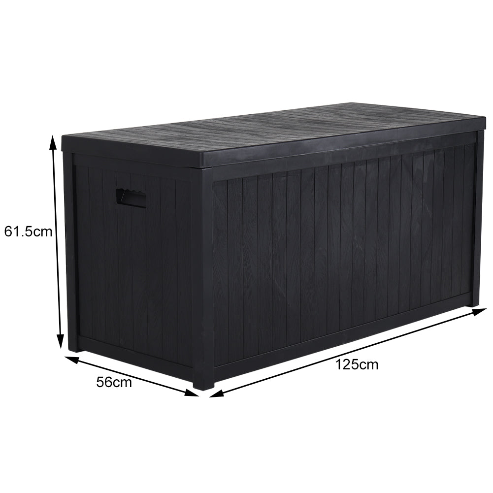 430L Black Lockable Plastic Waterproof Garden Storage Box