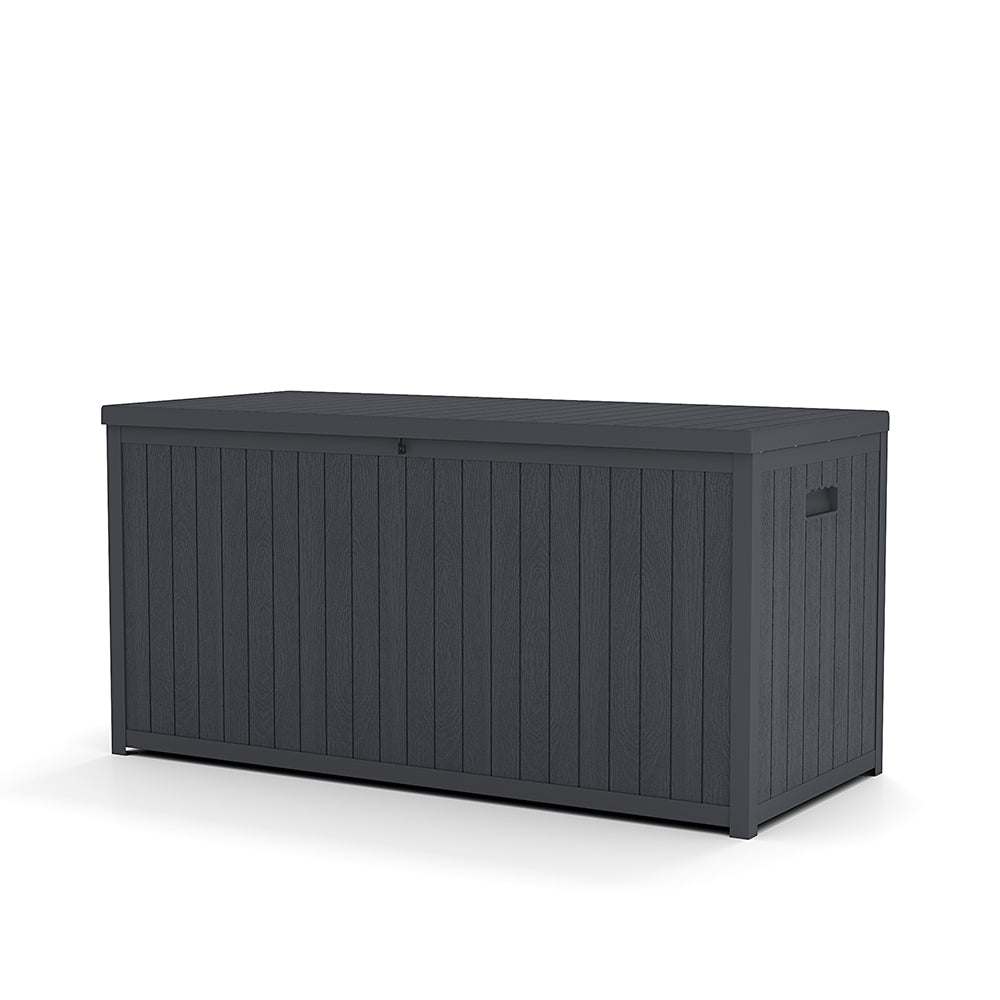 430L Grey Lockable Plastic Waterproof Garden Storage Box