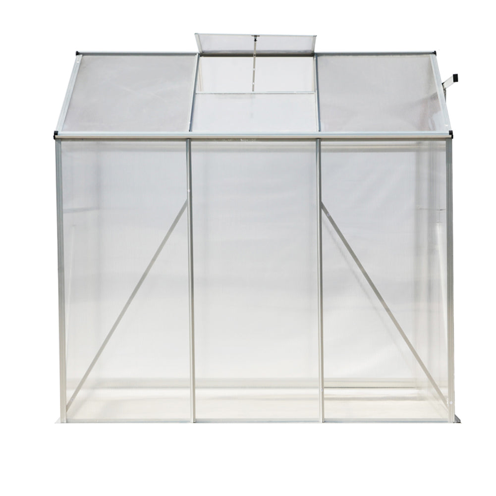 6x6ft White Framed Garden Greenhouse without Base