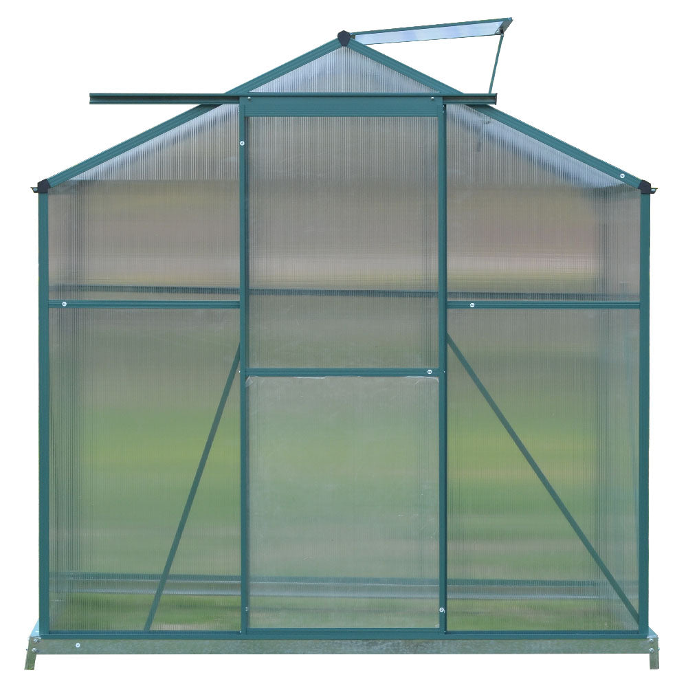 4x6ft Garden Greenhouse Green Framed with Vent