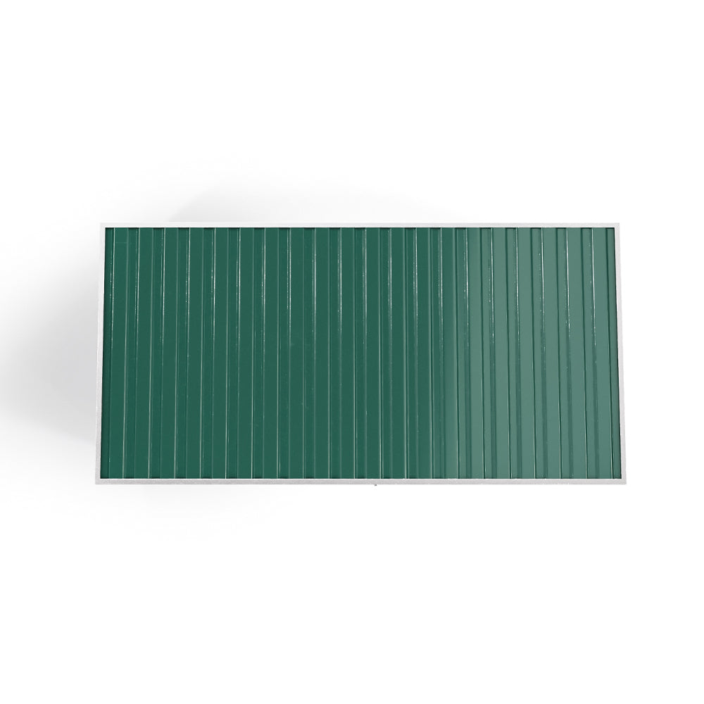 3x7ft Green Lockable Stainless Steel Bicycle Storage Shed