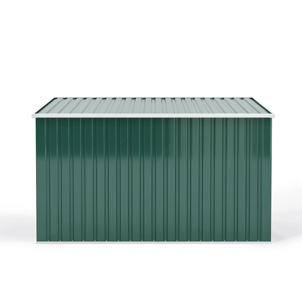 3x7ft Green Lockable Stainless Steel Bicycle Storage Shed