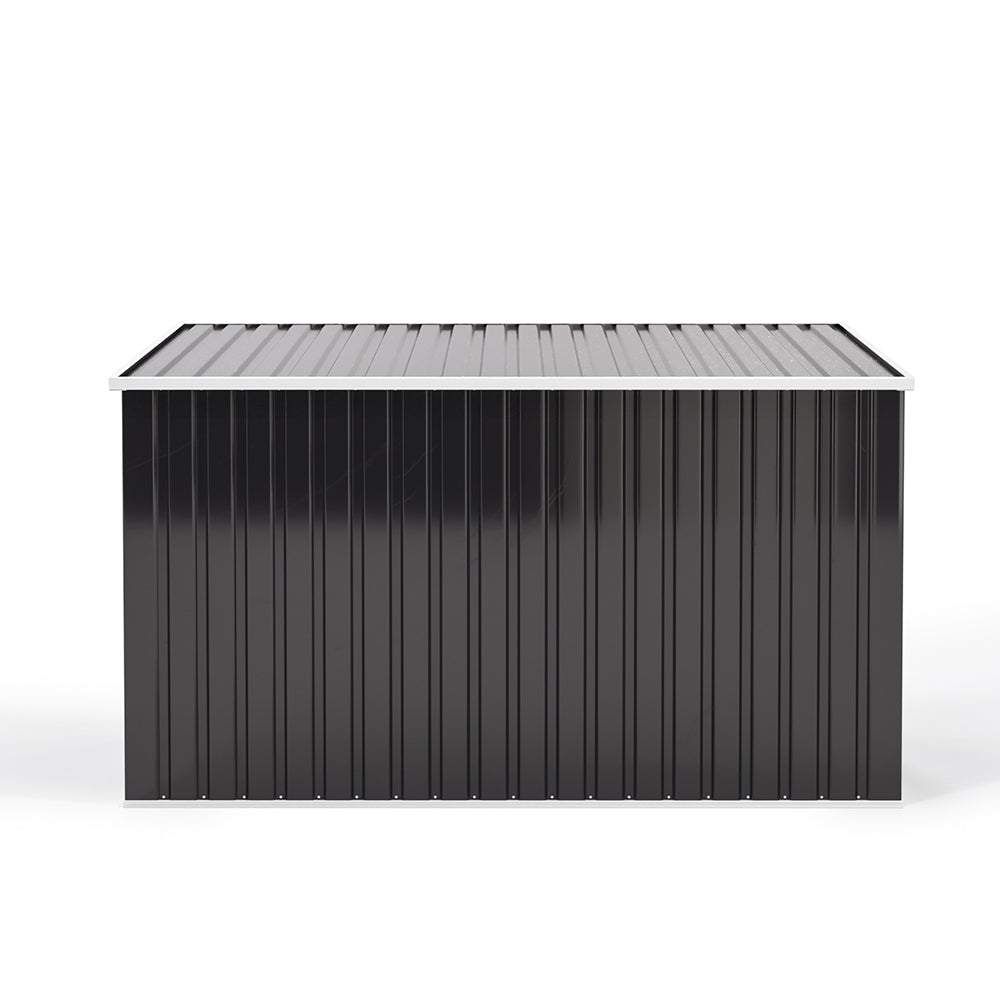 3x7ft Charcoal Black Lockable Stainless Steel Bicycle Storage Shed