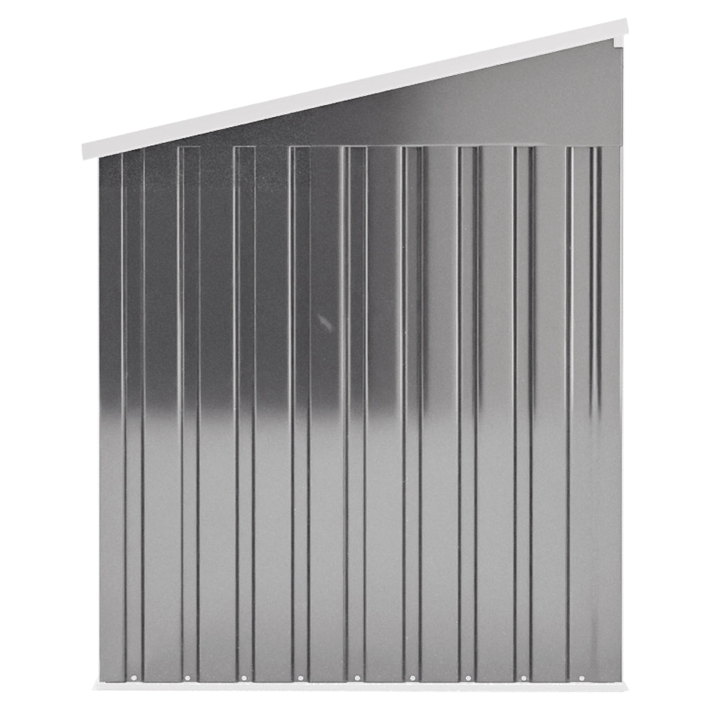 3x6ft Grey Lockable Steel Trash Can Recycle Bin Enclosure Storage Shed