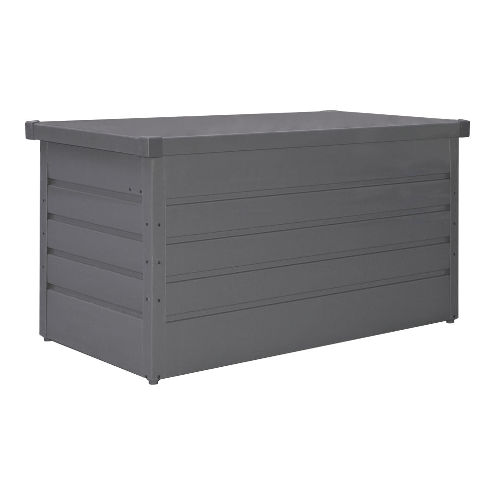 350L Grey Metal Lockable Garden Storage Box