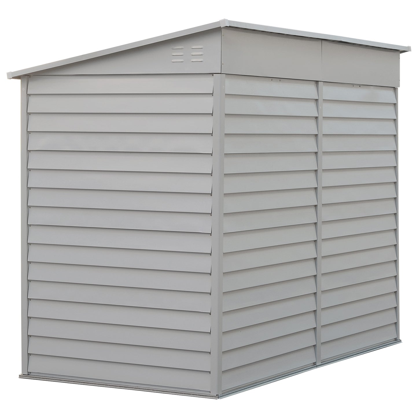 5x9ft White Outdoor Lockable Steel Garden Storage Shed
