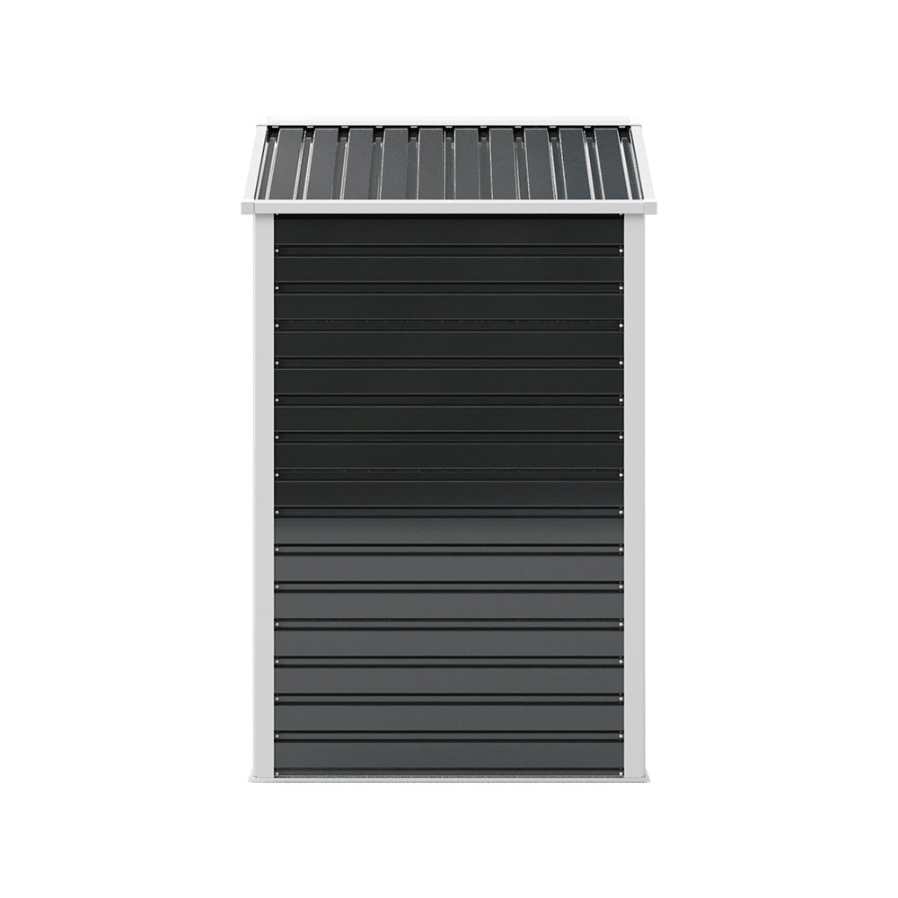 4x7ft Charcoal Black Outdoor Garden Tool Storage Shed