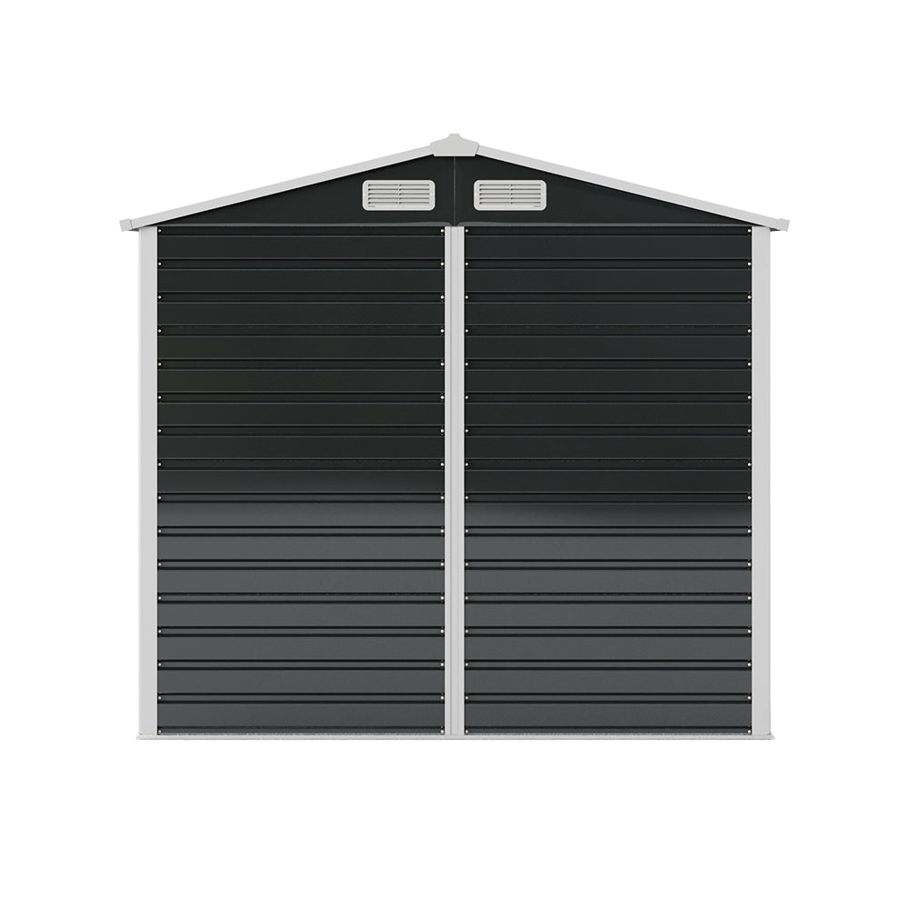 4x7ft Charcoal Black Outdoor Garden Tool Storage Shed