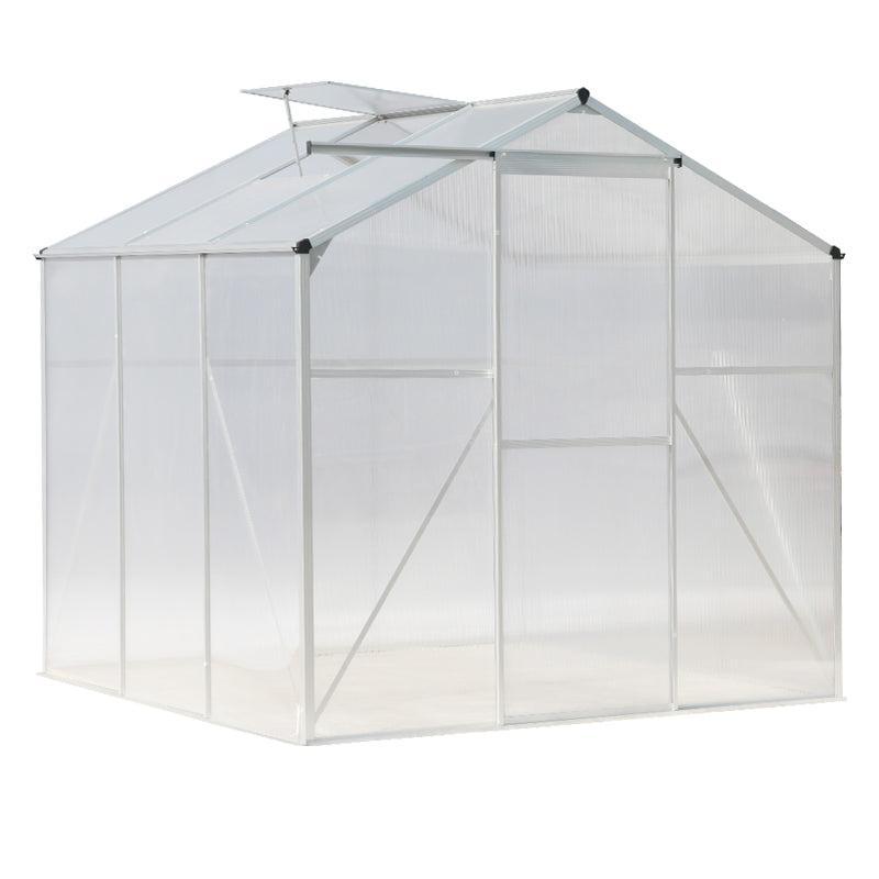 6x6ft White Framed Garden Greenhouse without Base