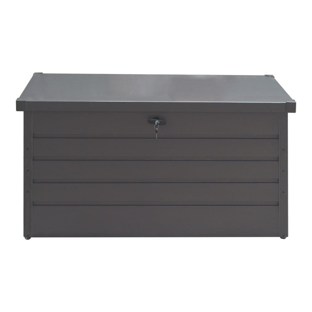 350L Grey Metal Lockable Garden Storage Box